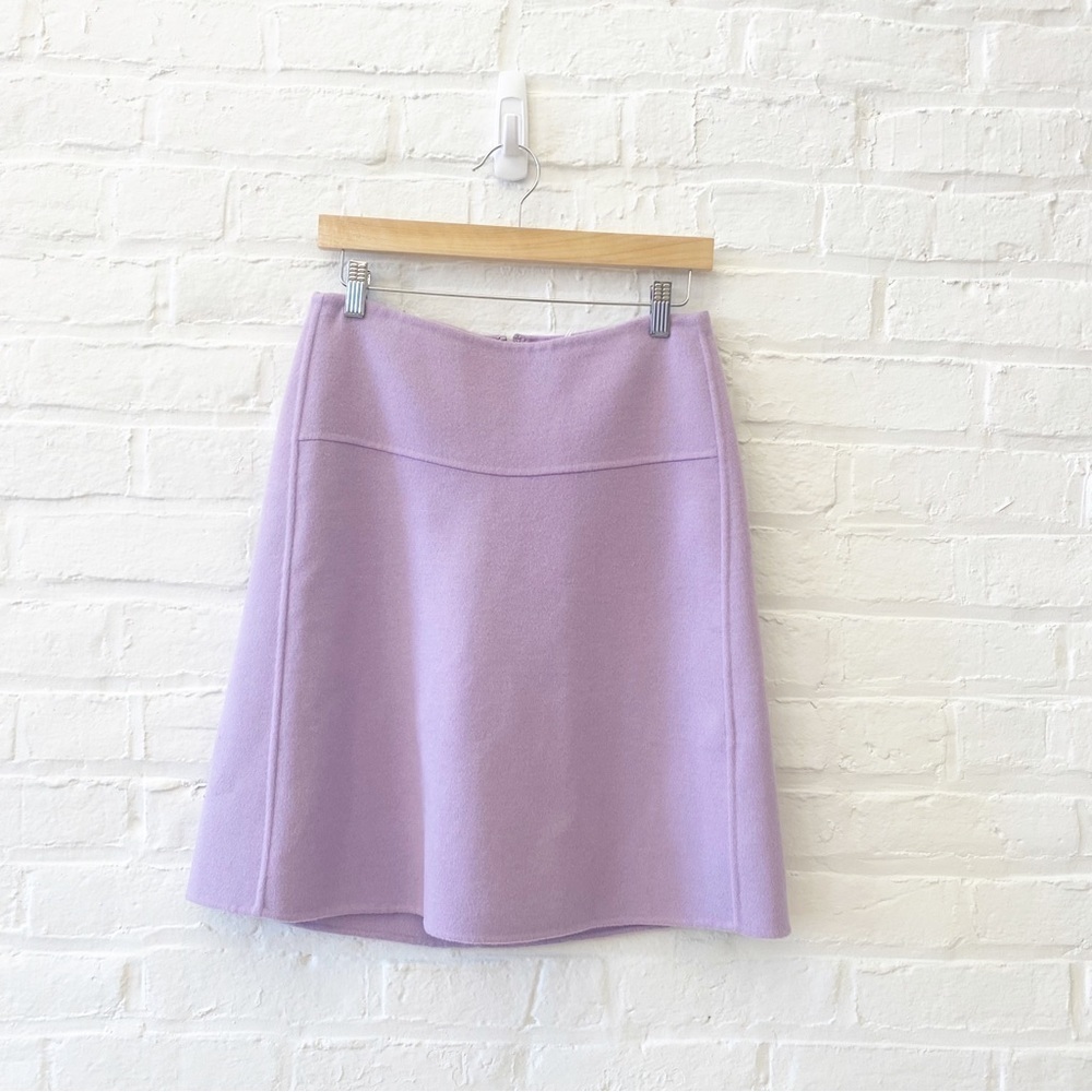 COS || Double Face Mini Skirt‎ In Lilac Purple Wool 6 NWT